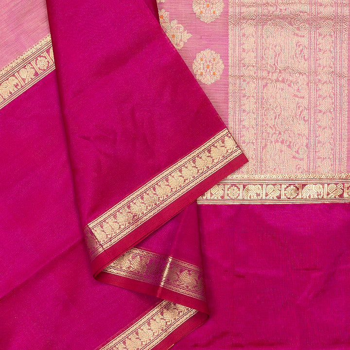 Hayagrivas Baby Pink Kanchi Silk Cotton Saree SSCBF179I10-8