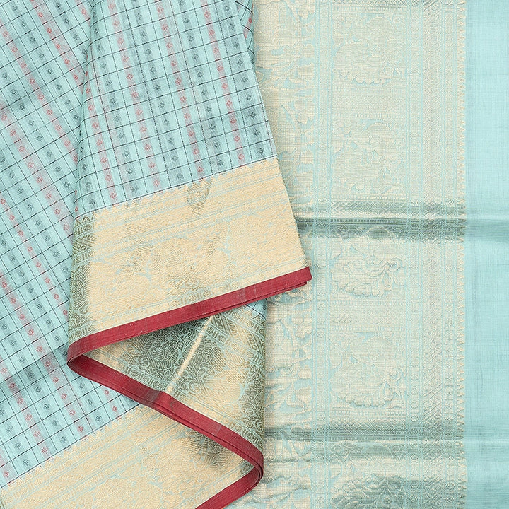 Hayagrivas Ice Blue Kanchi Silk Cotton Saree SSCBF179I11-3