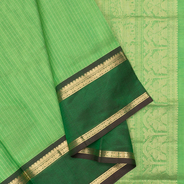 Hayagrivas Parrot Green Kanchi Silk Cotton Saree SSCBF179I2-6