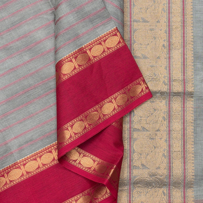 Hayagrivas Grey Kanchi Silk Cotton Saree SSCBF179I4-14