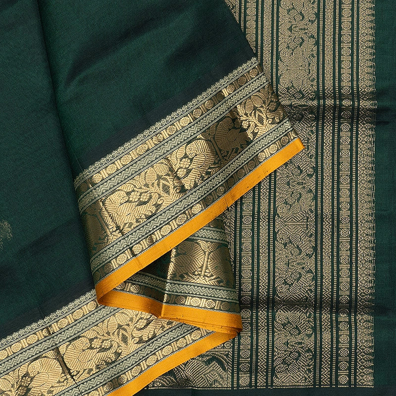 Hayagrivas Bottle Green Kanchi Silk Cotton Saree SSCBF179I5-24