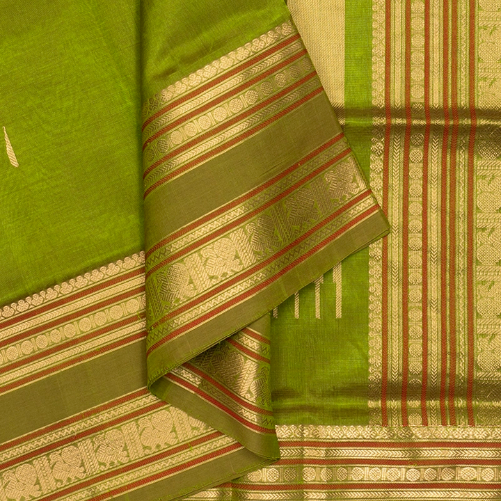 Hayagrivas Sampanga Green Kanchi Silk Cotton Saree SSCBF179I5-30
