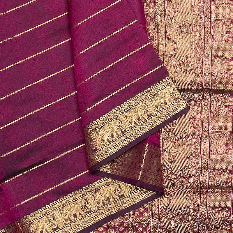 Hayagrivas Purple Kanchi Silk Cotton Saree SSCBF179I5-33