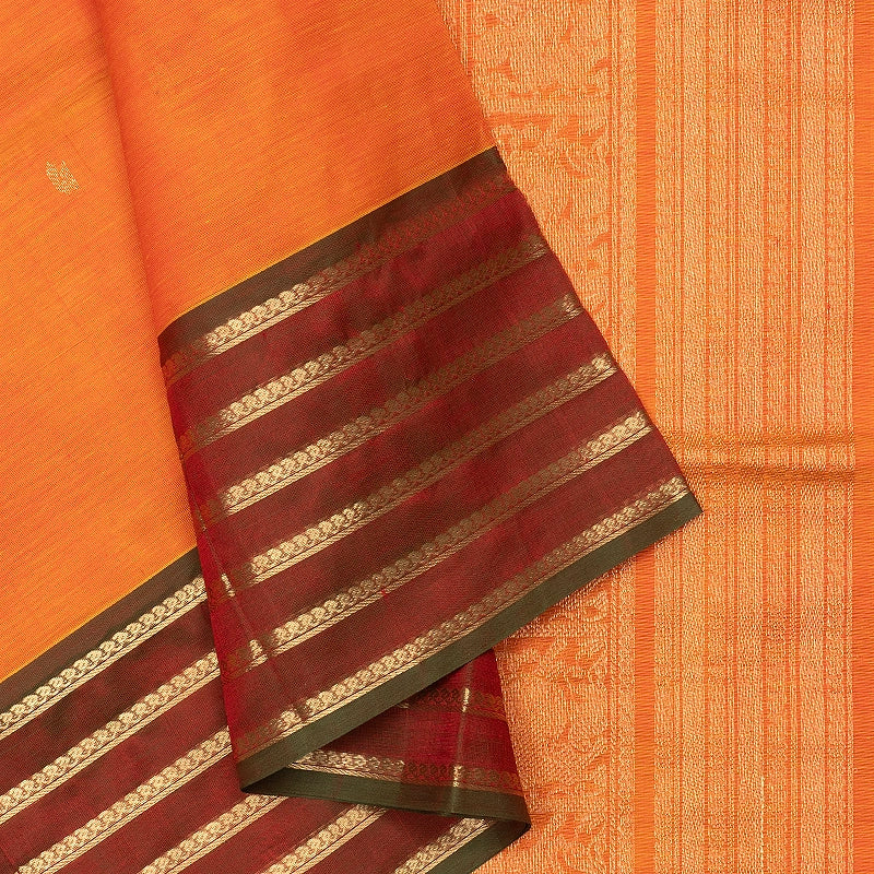 Hayagrivas Mambazham Orange Kanchi Silk Cotton Saree SSCBF179I5-6