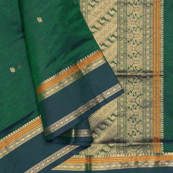Hayagrivas Bottle Green  Kanchi Silk Cotton Saree SSCBF179I7-3
