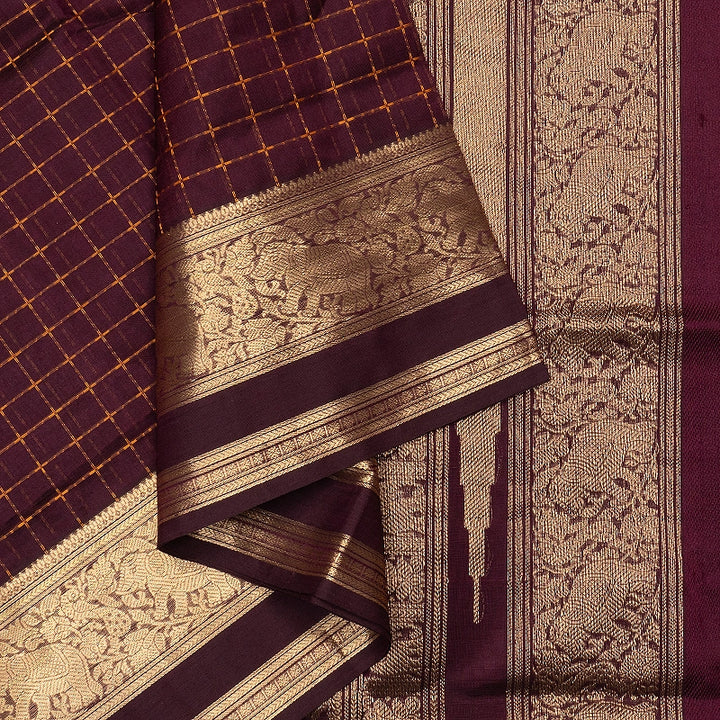 Hayagrivas Deep Plum Purple Kanchi Silk Cotton Saree SSCBF179I8-2