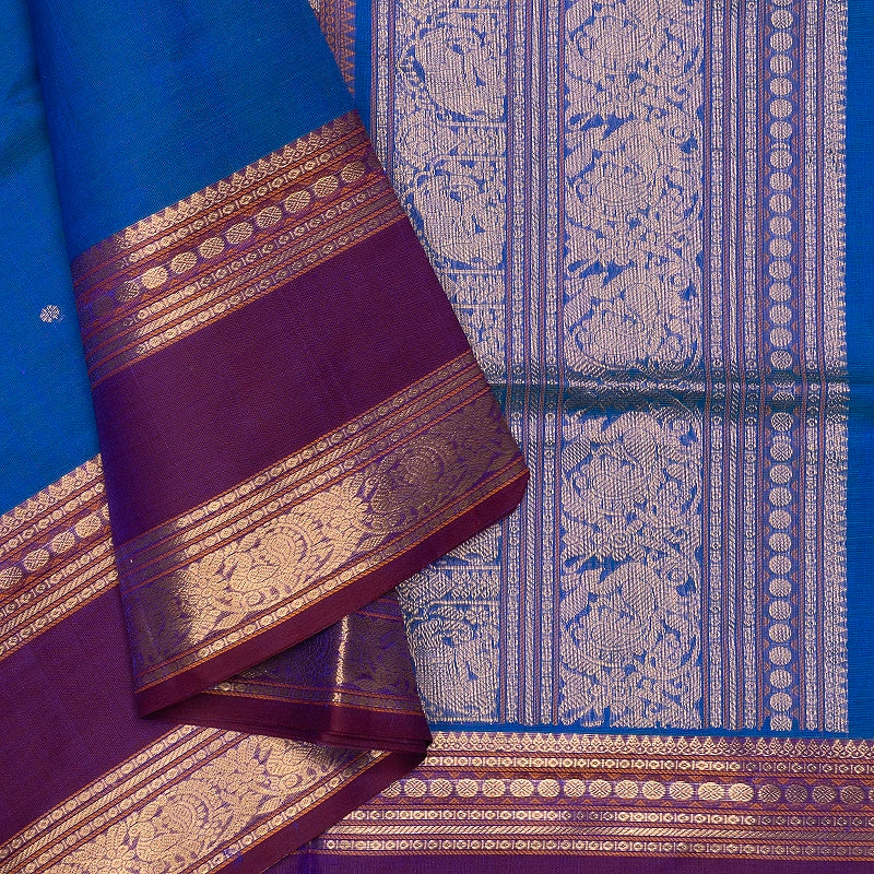 Hayagrivas Ananda Blue Kanchi Silk Cotton Saree SSCBF179I9-25