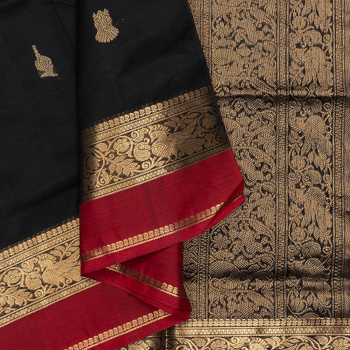 Hayagrivas Black Kanchi Silk Cotton Saree SSCBF179I9-26