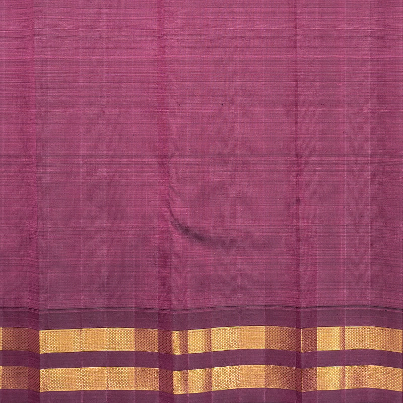 Hayagrivas Handloom Pastel Checks Kanjivaram Silk Saree with Wine Purple Border SSCBF186J4-1