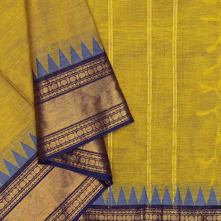 Hayagrivas Lime Green Handloom Chettinad Cotton Saree SSCBF188J1-27