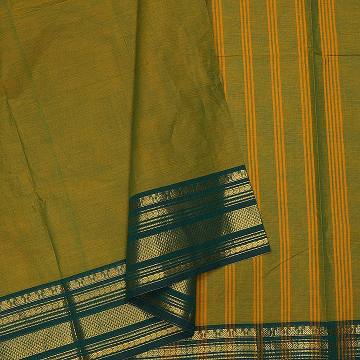 Hayagrivas Sampanga Green Handloom Chettinad Cotton Saree SSCBF209J1-133