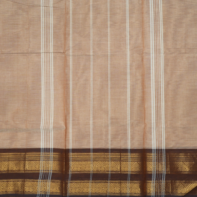 Hayagrivas Beige Handloom Chettinad Cotton Saree SSCBF209J1-25
