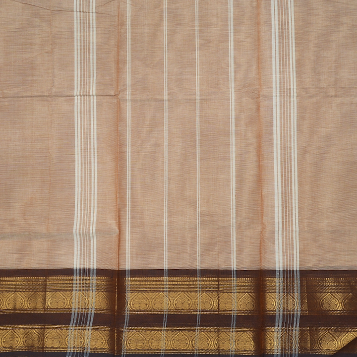 Hayagrivas Beige Handloom Chettinad Cotton Saree SSCBF209J1-25