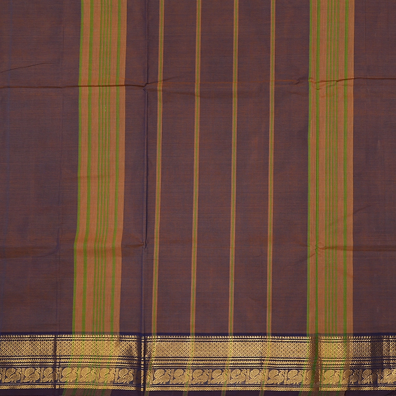 Hayagrivas Purplish Brown Handloom Chettinad Cotton Saree SSCBF209J1-88