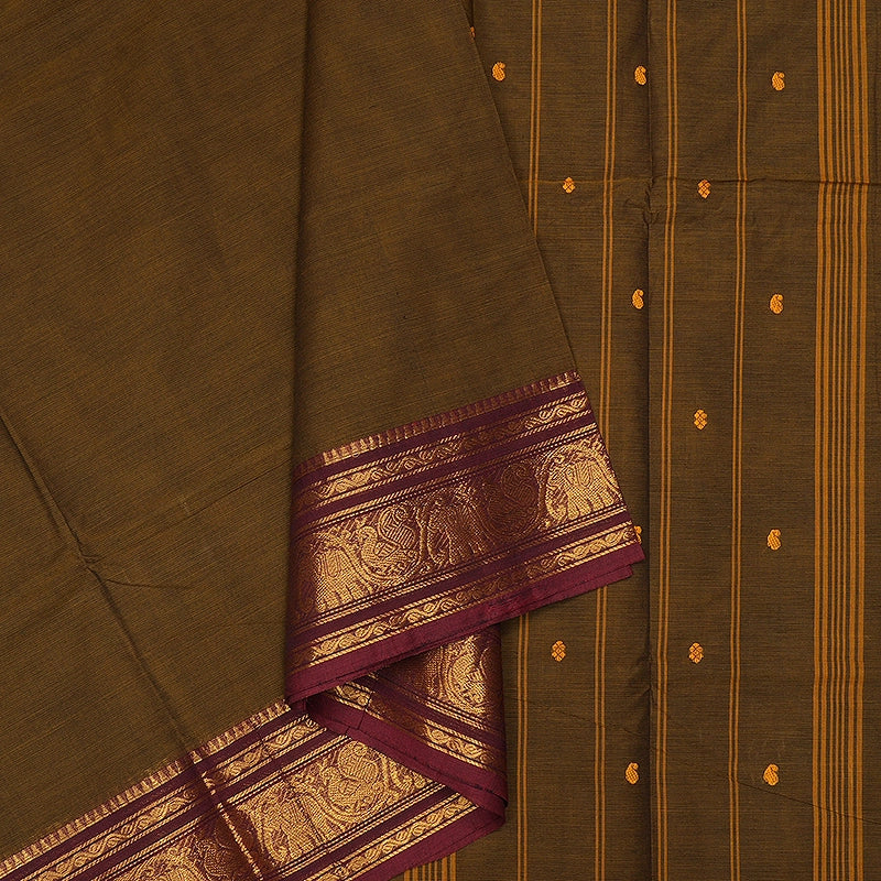 Hayagrivas Honey Mustard Handloom Chettinad Cotton Saree SSCBF210J1-115