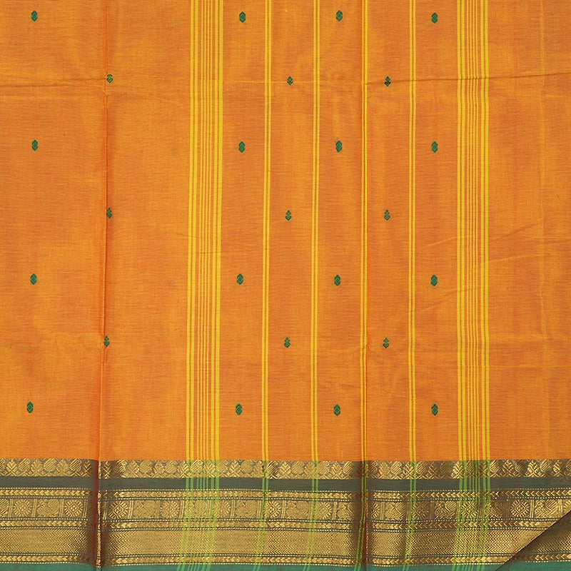 Hayagrivas Mango Orange Handloom Chettinad Cotton Saree SSCBF210J1-155