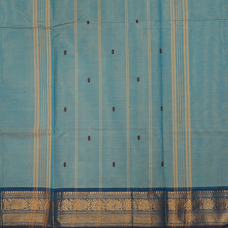 Hayagrivas Ice Blue Handloom Chettinad Cotton Saree SSCBF210J1-71