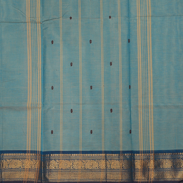 Hayagrivas Ice Blue Handloom Chettinad Cotton Saree SSCBF210J1-71