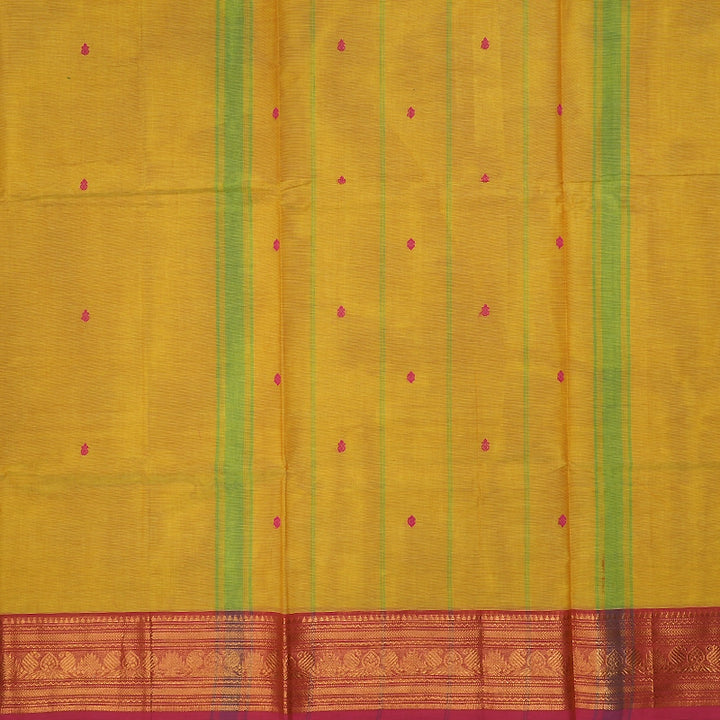 Hayagrivas Lemon Yellow Handloom Chettinad Cotton Saree SSCBF210J1-72