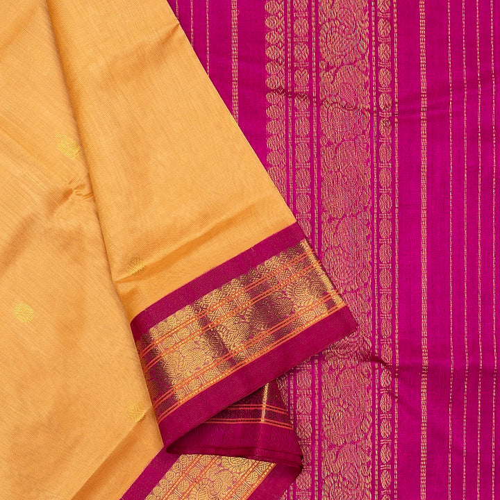 Hayagrivas Mild Peach Orange Pure Silk Cotton Saree SSCBF34D4-11