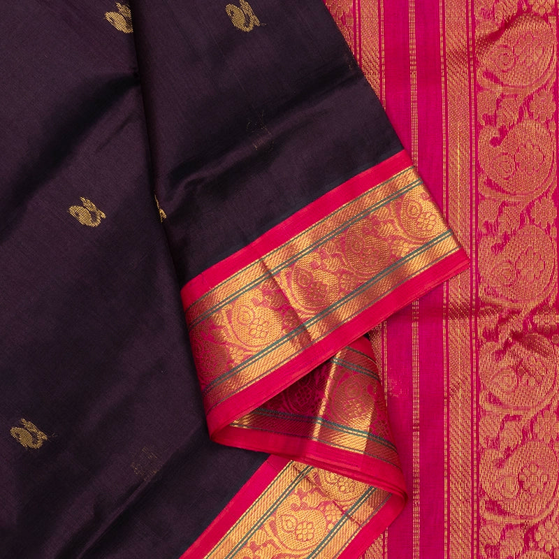 Hayagrivas Deep Nagapazham Pure Silk Cotton Saree SSCBF34D4-34
