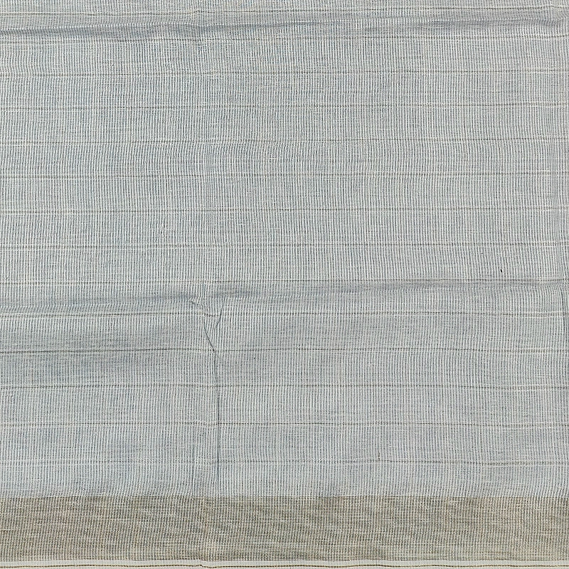 Hayagrivas Powder Blue Handloom Linen Saree SSCBF68E4-1