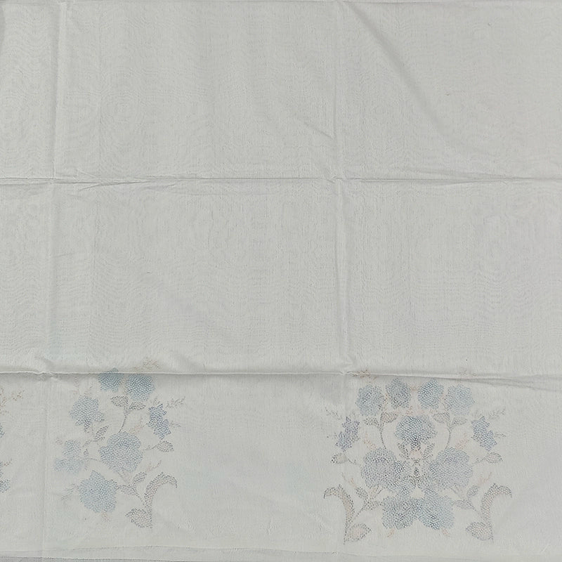 Hayagrivas Half-White Handloom Linen Saree SSCBF68E6-7