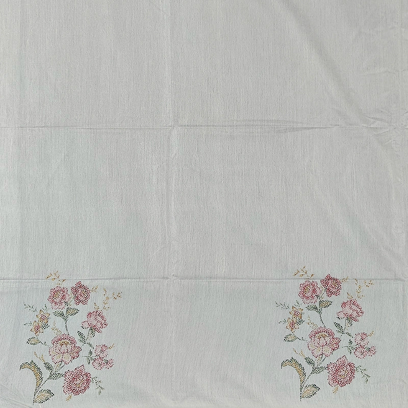 Hayagrivas Half-White Fancy Cotton Saree SSCBF68E6-8