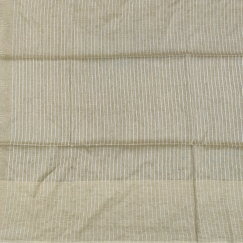 Hayagrivas Olive Sage-Green Handloom Linen Saree SSCBF69E5-1
