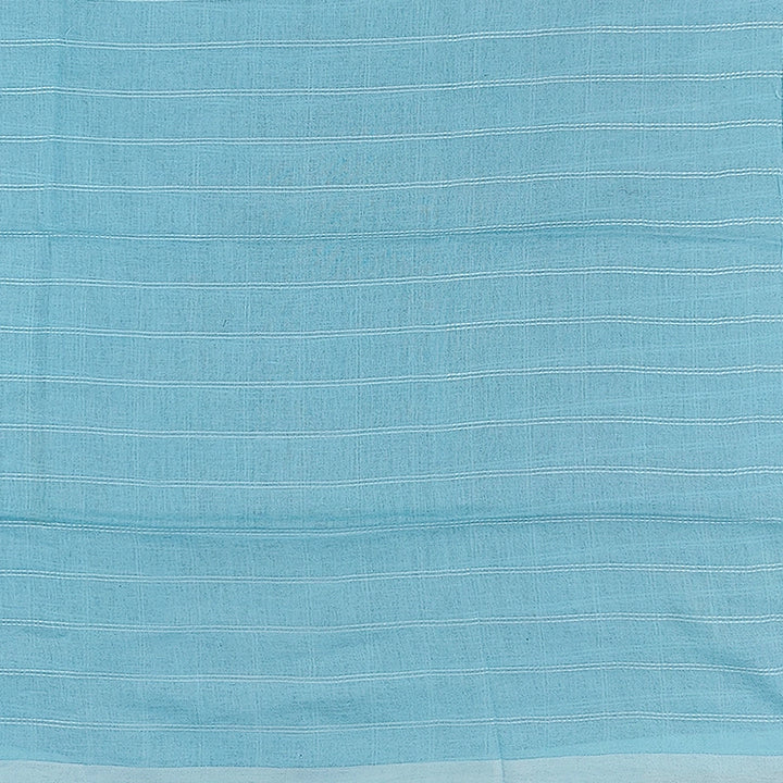 Hayagrivas Sky Blue Handloom Linen Saree SSCBF69E7-3