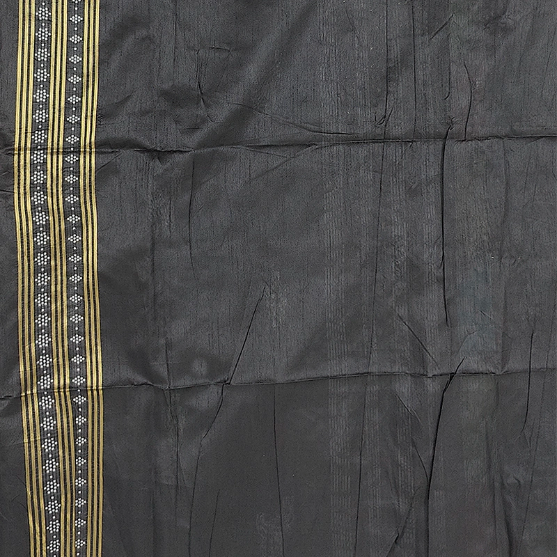 Hayagrivas Black Fancy Cotton Saree SSCBF84F13-1