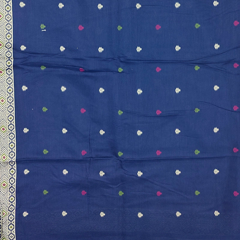 Hayagrivas Royal Blue Fancy Cotton Saree SSCBF84F19-14