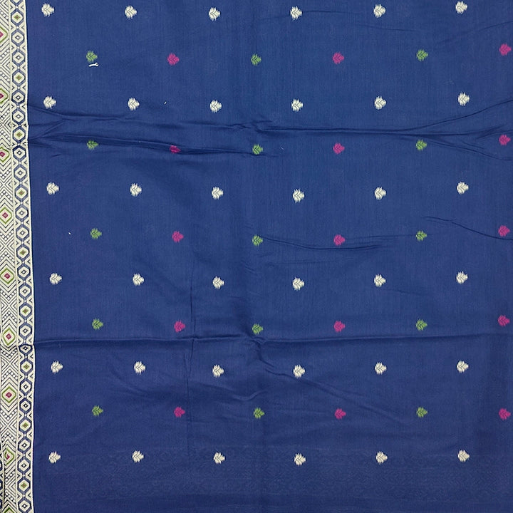Hayagrivas Royal Blue Fancy Cotton Saree SSCBF84F19-14