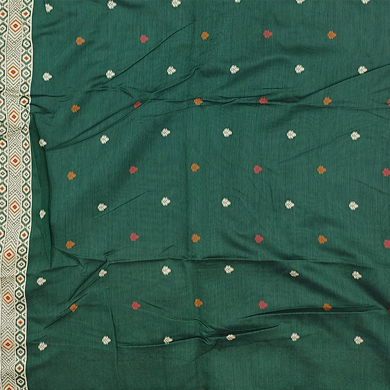 Hayagrivas Bottle Green Fancy Cotton Saree SSCBF84F19-9