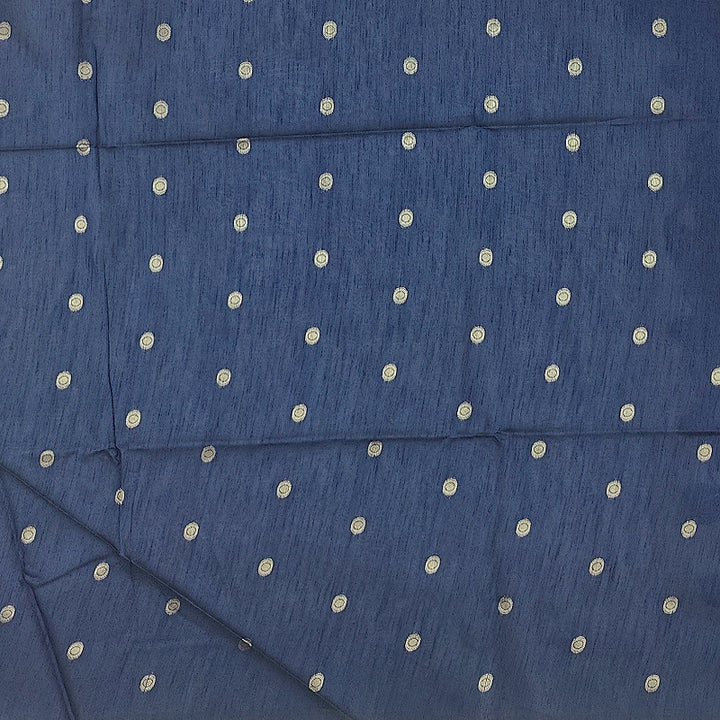 Hayagrivas Deep Navy Blue Fancy Cotton Saree SSCBF84F3-3