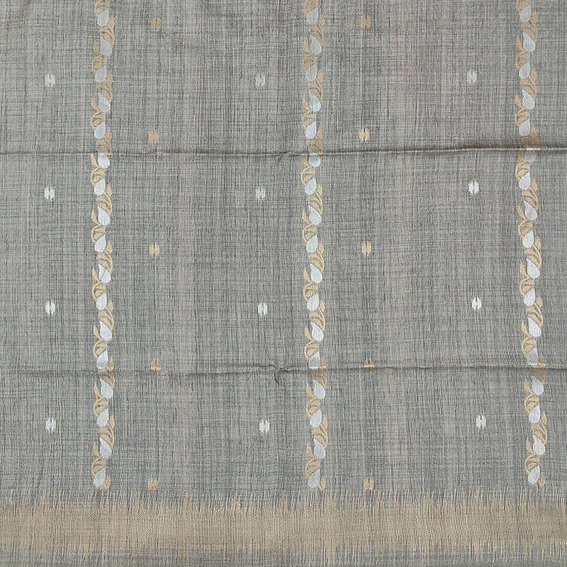 Hayagrivas Grey Fancy Cotton Saree SSCBF92F1-1
