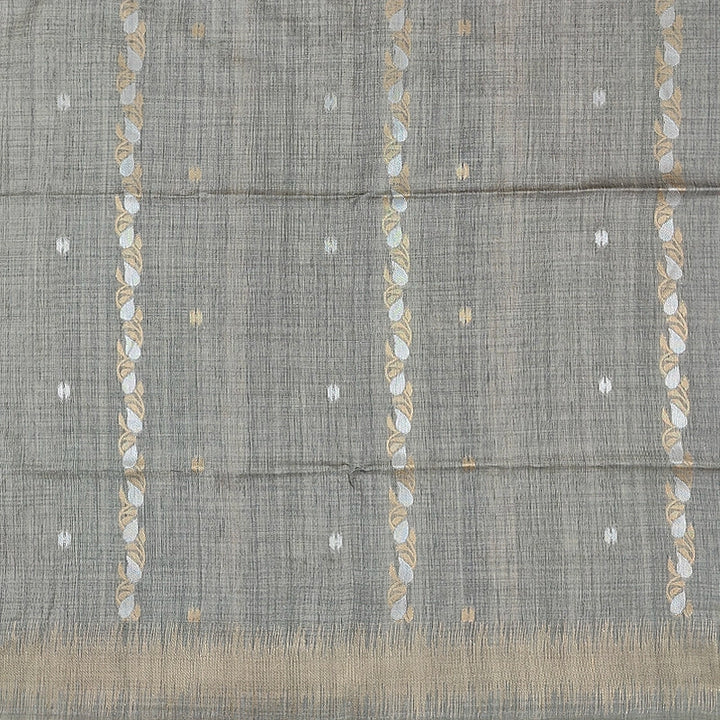 Hayagrivas Grey Fancy Cotton Saree SSCBF92F1-1