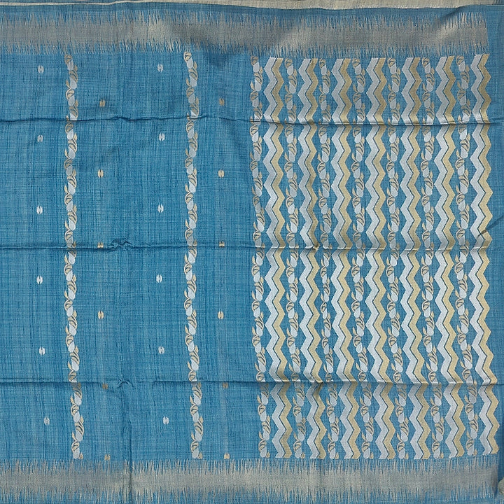 Hayagrivas Blue Fancy Cotton Saree SSCBF92F1-6