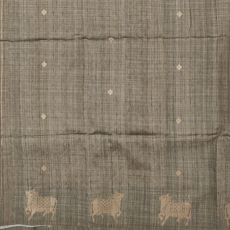 Hayagrivas Grey Fancy Cotton Saree SSCBF92F2-5