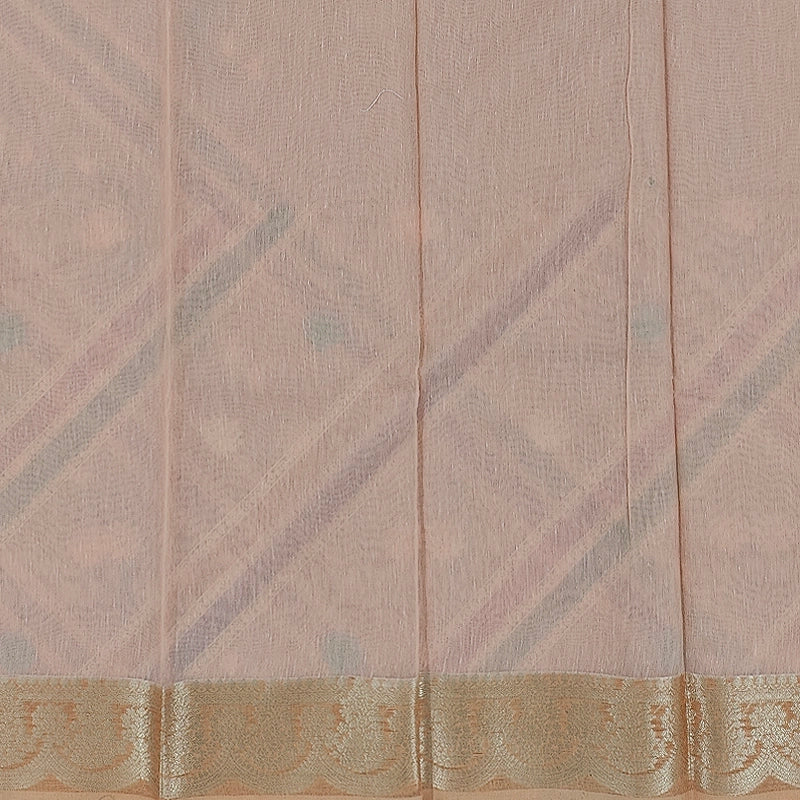 Hayagrivas Soft Peach Fancy Cotton Saree SSCBF99F5-1