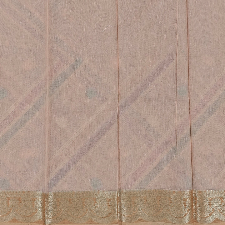 Hayagrivas Soft Peach Fancy Cotton Saree SSCBF99F5-1
