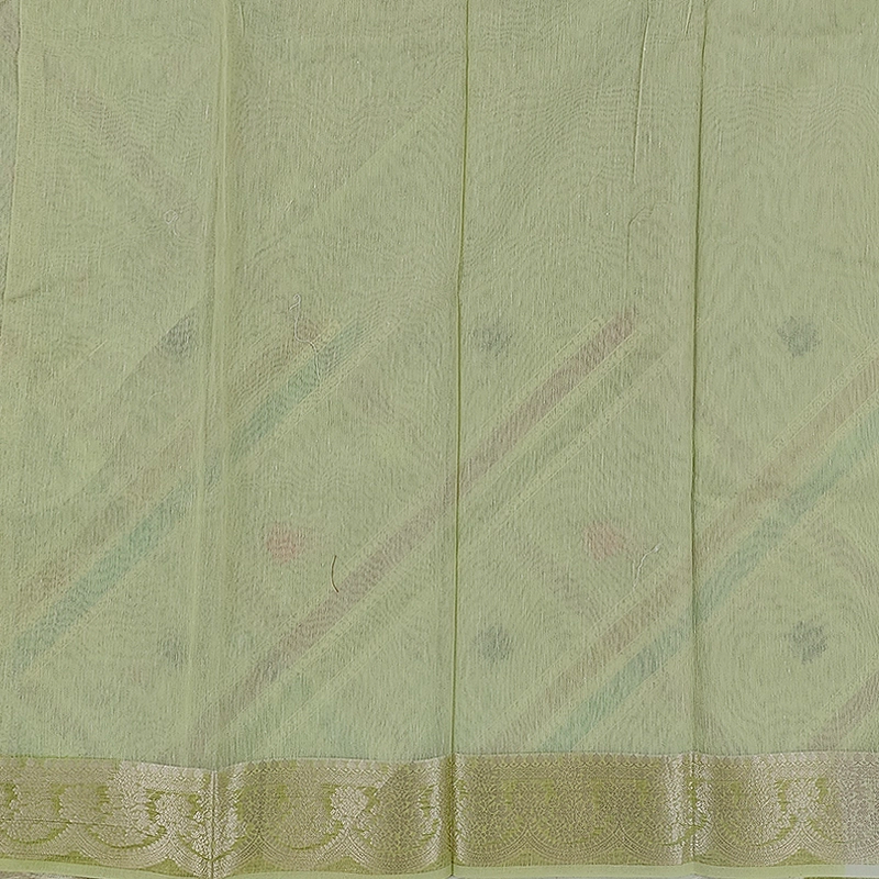 Hayagrivas Light Lime-Green Fancy Cotton Saree SSCBF99F5-3