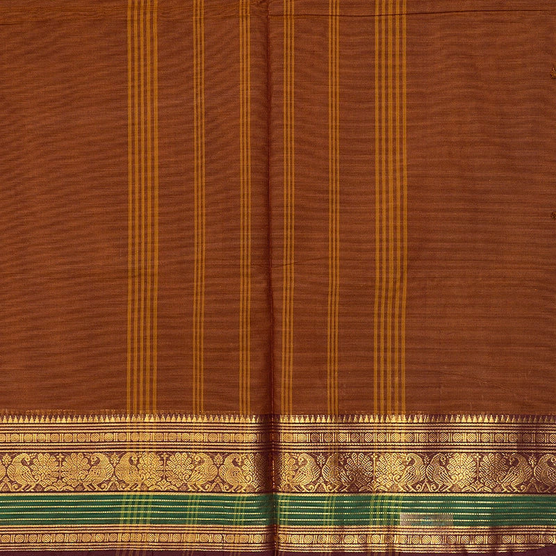 Hayagrivas Honey Mustard Handloom Chettinad Cotton Saree SSSBF131H1-3