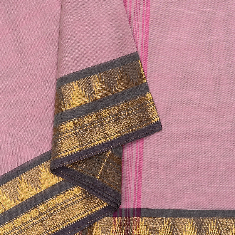 Hayagrivas Lotus Pink Handloom Chettinad Cotton Saree SSSBF131H1-4