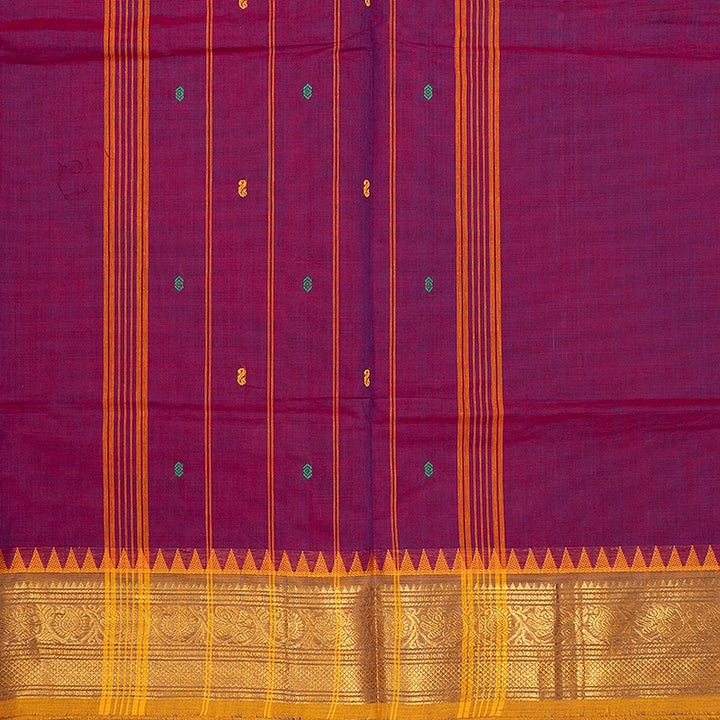 Hayagrivas Magenta Handloom Chettinad Cotton Saree SSSBF131H6-14