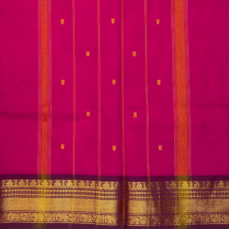 Hayagrivas Rani Pink Handloom Chettinad Cotton Saree SSSBF131H6-17