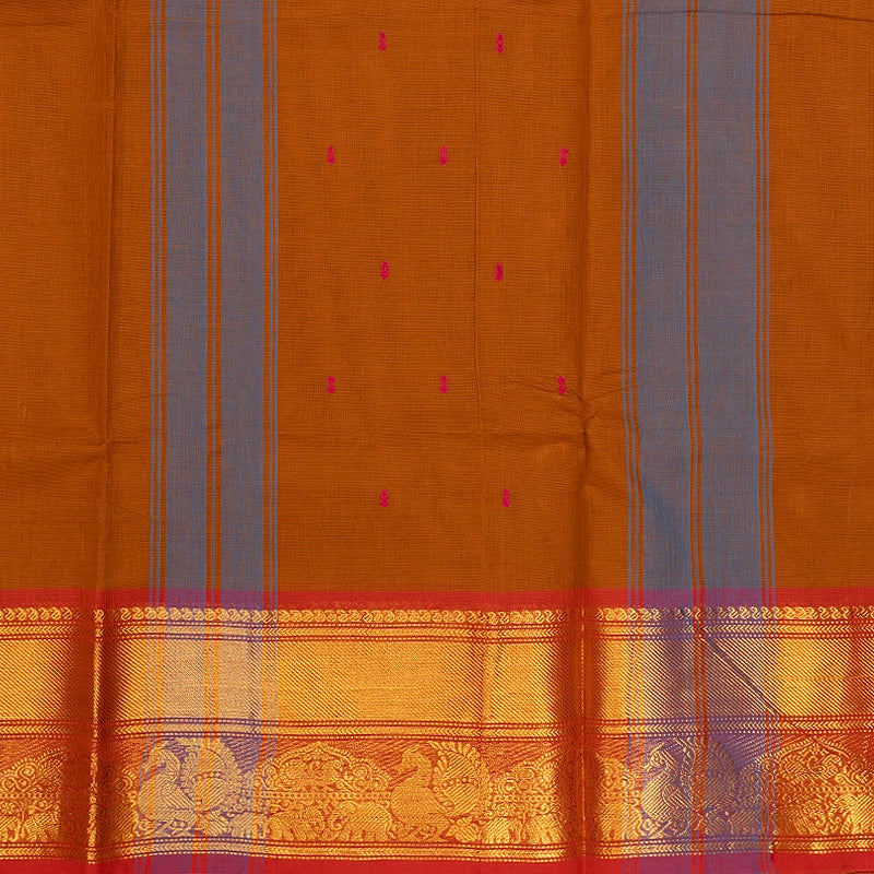 Hayagrivas Deep Mustard Handloom Chettinad Cotton Saree SSSBF131H6-2