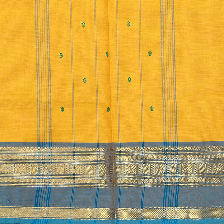 Hayagrivas Yellow Handloom Chettinad Cotton Saree SSSBF131H6-6