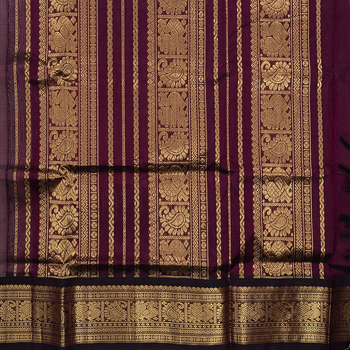 Hayagrivas Sliver Grey Pure Silk Cotton Saree SSCBF56E12-5