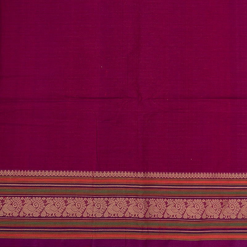 Hayagrivas Magenta-Pink Handloom Kanchi Cotton Saree SSCBF104F16-1
